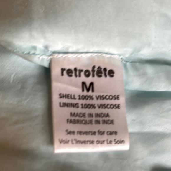 Retrofete REVOLVE  Sz Medium Blue Asymmetrical Tie Front Sundress - Picture 8 of 8